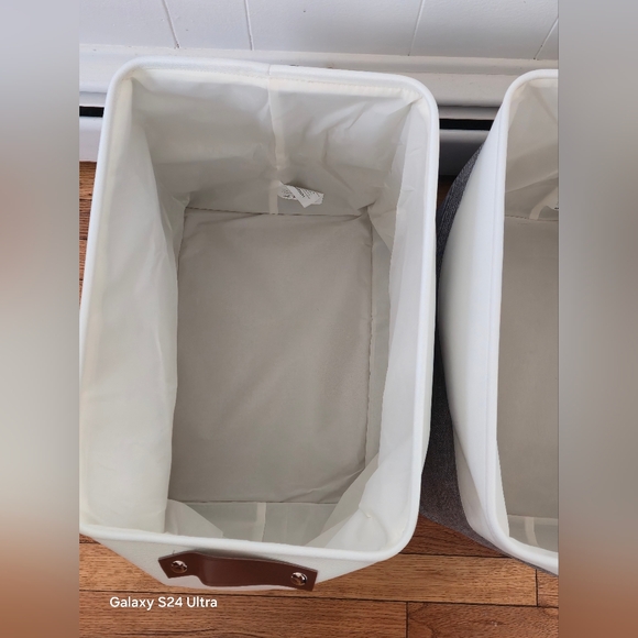 2 Large Fabric Storage Baskets | 25.5L Storage Bins, Linen Closet Baskets - Picture 9 of 10